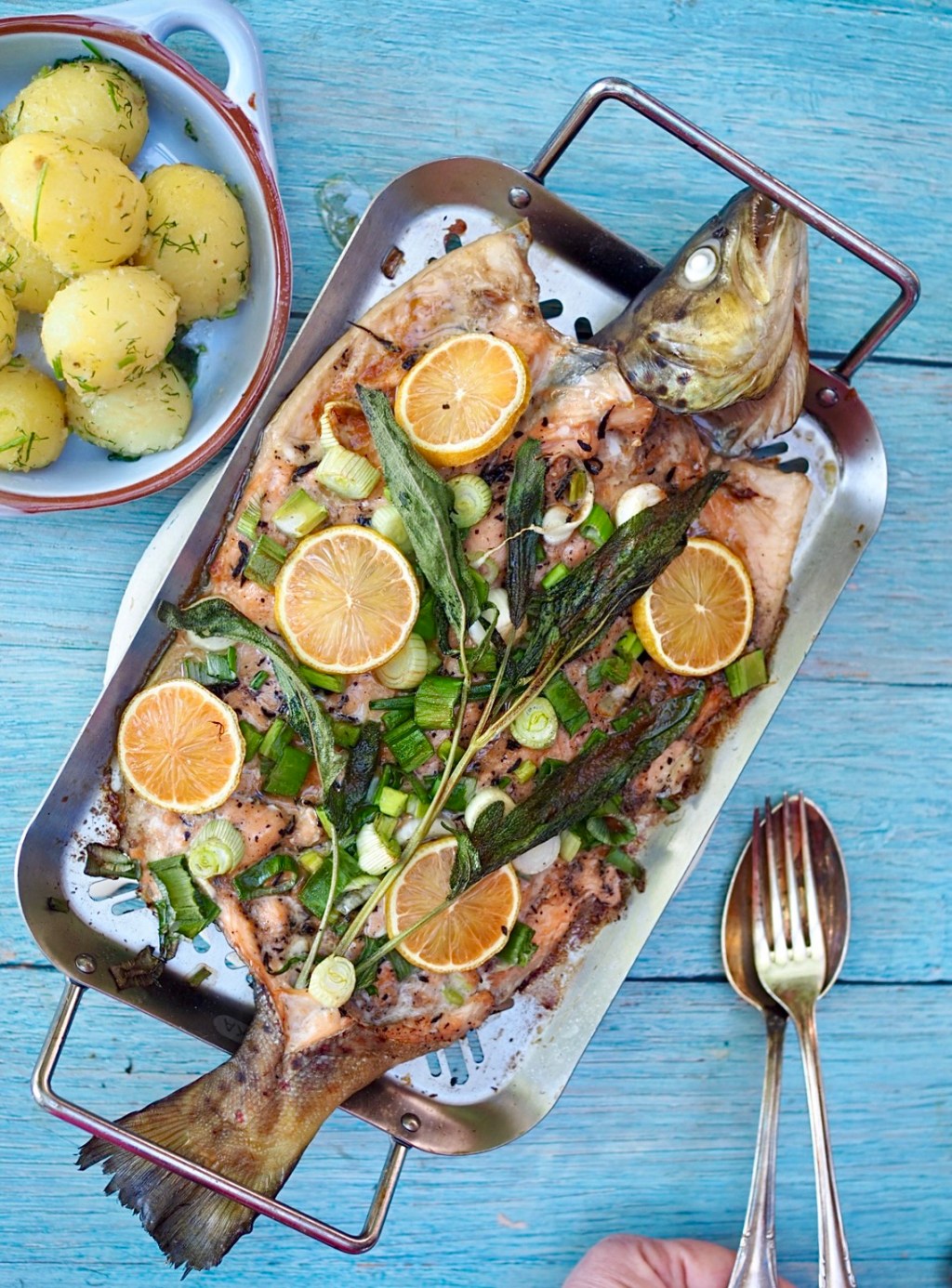 Grillattu taimen Escalado