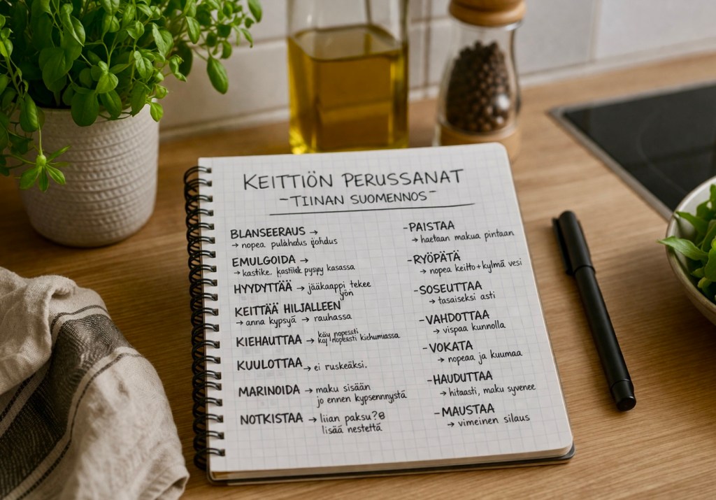 Ruoanvalmistuksen käsitteiden ABC – Köksänmaikan selitykset&nbsp;keittiösuomeksi