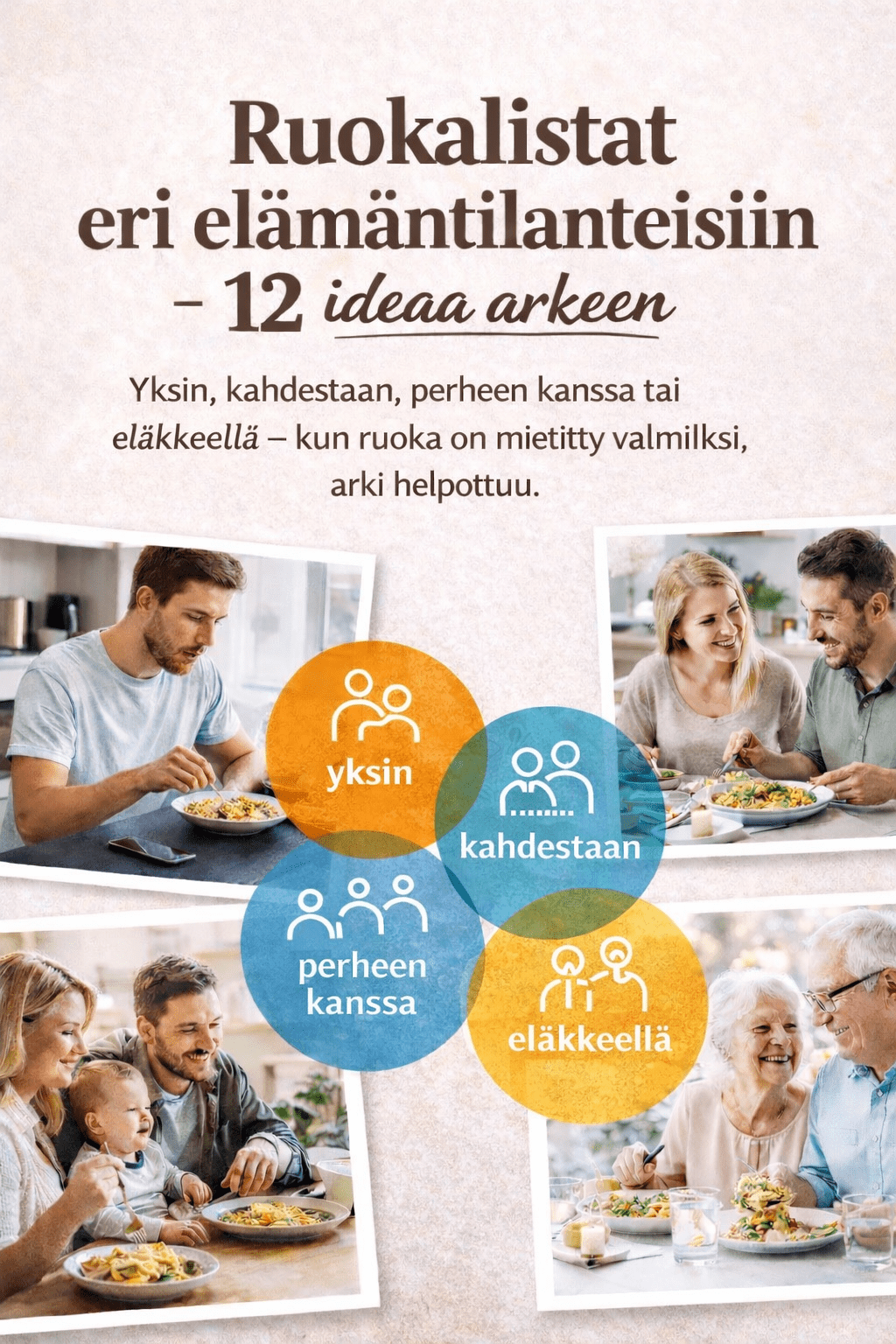 Ruokalistat eri elämäntilanteisiin – 12+ideaa&nbsp;arkeen